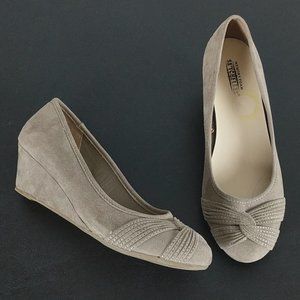 Seychelles Suede Wedge Heels Sz 9 W Light Brown